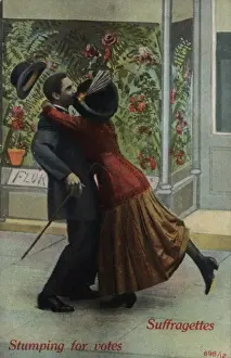 Womens Rights History Prints: Suffragette Stumping for Votes
