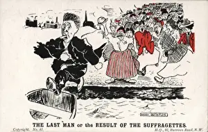 Women's Suffrage History Prints: Suffragettes, The Last Man Driven out
