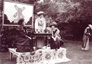 Suffragette Prints: Suffragettes WSPU Wimbledon Banner Print circa 1910