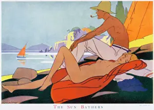 Sun Bathers Print, Cap d'Antibes