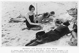 Sunbathers at Palm Beach, Florida including Sunbathers at Palm Beach, Florida including