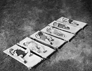 Sunbathing Foundlings Print, Guildford Street Scene