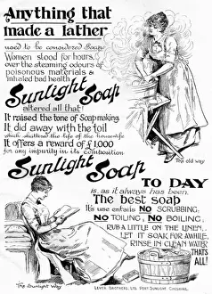 Early 20th Century Print of Sunlight Soap Advertisement
