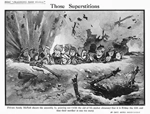 Those Superstitions Print, 1916, Captain Bruce Bairnsfather