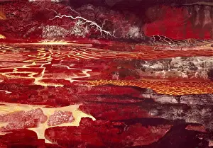 Historical Landscape Art Prints: Surface of the early Earth