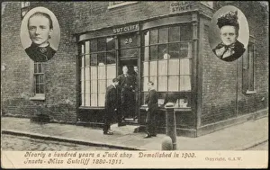 Demolished London Landmarks Prints: Sutcliffs Tuck Shop