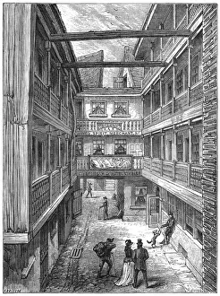 Four Swans Inn Engraving Print: Bishopsgate History