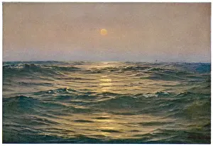 Sunset Coastal Scene Prints: Swell at Sunset
