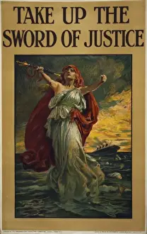 World War I Posters History Prints: Take up the sword of justice