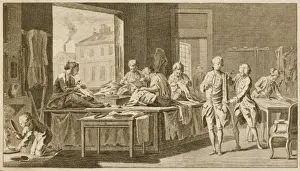 Vintage Textile Industry Prints: Tailors Workshop