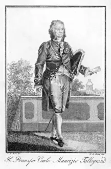 Talleyrand Print - Engraved Portrait of Charles Maurice, Prince Talleyrand