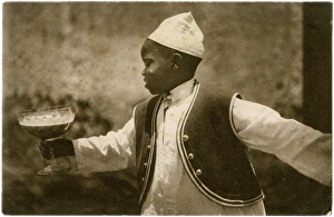 Tanzania, Dar es Salaam - Emperor Hotel (Kaiserhof), Waiter Tanzania, Dar es Salaam - Emperor Hotel (Kaiserhof), Waiter