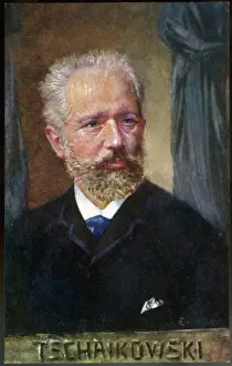 Prints of PYOTR ILICH TCHAIKOVSKY Russian composer Music Prints: Tchaikovsky Print - Portrait of Pyotr Ilyich Tchaikovsky