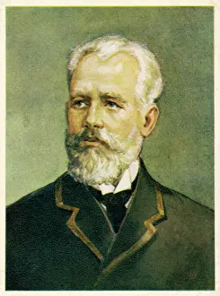 Prints of PYOTR ILICH TCHAIKOVSKY Russian composer Music Prints: Tchaikovsky Print - Portrait of Pyotr Ilyich Tchaikovsky