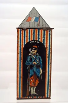 Print of Allied Forces Tea Caddy in Sentry Box Form