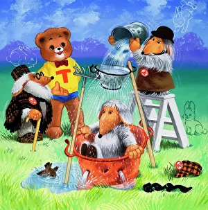 Teddy Bear Illustration Prints: Teddy Bear (with hidden objects)