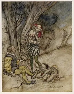 Rackham Illustrations Prints: Tempest / Rackham / Act2Sce2