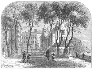 19th Century Print of Temple Fountain in London