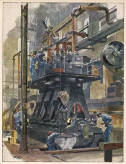 Diesel Engine Print from Augsburger Maschinenfabrik