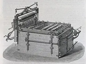 Framed Print : Textile Machine Print
