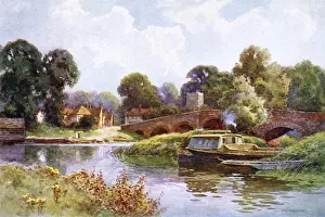 English Countryside Scenes 1910s Prints: Thames / Sonning C1910