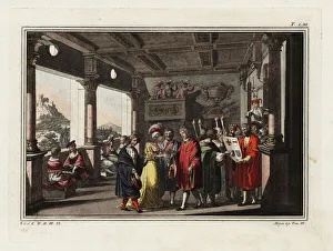 A thanksgiving ceremony and show of heraldic A thanksgiving ceremony and show of heraldic