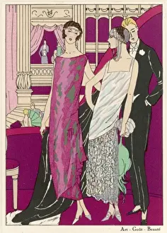 Edwardian Era Illustrations Prints: Two at the Theatre