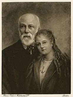 Therese Martin with her Father - Print of a Young Therese