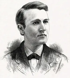 American Inventor History Prints: Thomas Edison / After Mora