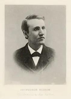American Inventor History Prints: Thomas Edison / Mora NY