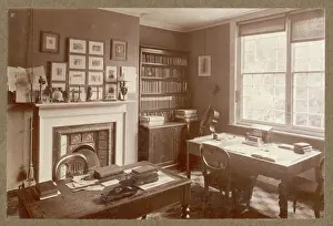 Prints of THOMAS HARDY Thomas Hardys home at Max Gate - the Library Thomas Hardy Prints: Thomas Hardy's Max Gate Library Print