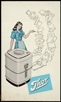 Vintage Kitchen Appliances Prints: Thor Washing Machine