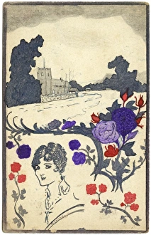 Thoughts of home, WWI postcard drawn by George Ranstead Thoughts of home, WWI postcard drawn by George Ranstead