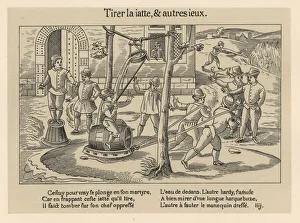 Tilting at a basin (tirer la jatte) while Tilting at a basin (tirer la jatte) while