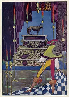 Prints of Illustration to the tale by Hans Andersen Beetle Prints: The Tinder Box Print