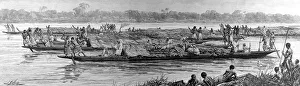 Tippoo Tibs Grand Canoes on the Congo River, 1888 Tippoo Tibs Grand Canoes on the Congo River, 1888