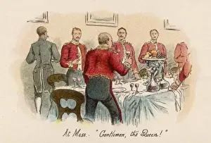 Victorian Era Drinking Culture Prints: Toasting in Mess