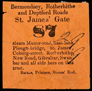 Mary Evans Prints Online Collection Prints: Tollgate Ticket