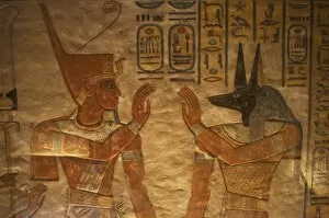 Amen Collection: Tomb of Amen Khopshef. God Anubis on the right. Valley of t