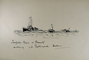 Torpedo Boat & Scouts entering into Portsmouth Harbour Torpedo Boat & Scouts entering into Portsmouth Harbour