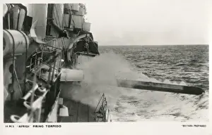 A Torpedo Fired from HMS Afridi - 1939 Print