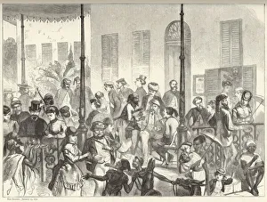 Tourists and touts at the Shepherds Hotel, Cairo, Egypt Tourists and touts at the Shepherds Hotel, Cairo, Egypt