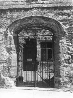 Prints of The entrance to Chantry House, Towcester, Northamptonshire, England, founded by Archdeacon Spence. Date: early 12th century Northamptonshire Prints: Early 12th Century Print of Towcester Chantry House Entrance