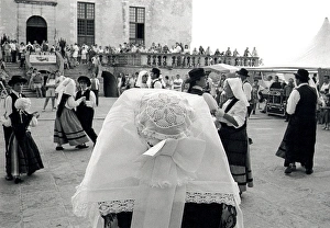 Traditional dancers in Duras, Lot-et-Garonne, France Traditional dancers in Duras, Lot-et-Garonne, France