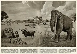The Trafalgar Square of 100,000 years ago: Prehistoric Print