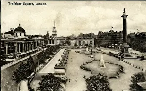 Trafalgar Square Print, London, 1920s