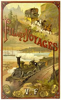 19th Century Railways Prints: Train V Diligence