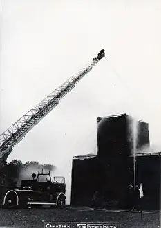Canadian Firefighters In England Prints: Training