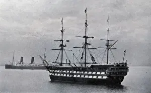 River Mersey Prints: Training Ship HMS Conway Print 1898