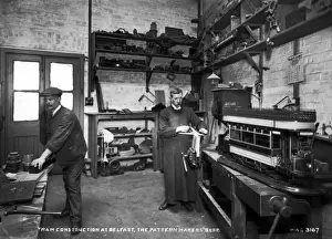Northern Ireland Trams Prints: Tram Construction at Belfast, the Pattern Makers Shop